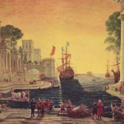 View of a few buildings by the sea